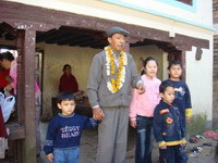Adinath puja at chobar with grand children